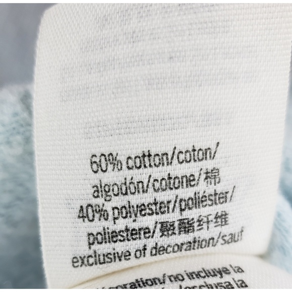 Pink Victoria's Secret Blue Acid Wash Crop Hoodie - Picture 4 of 5